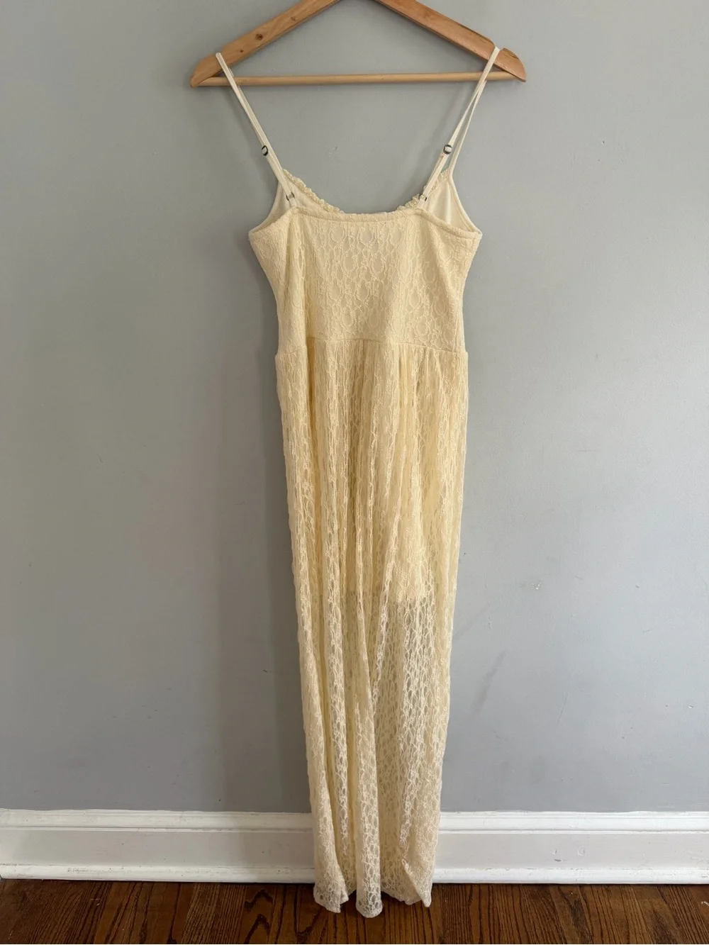 Abercrombie & Fitch Cream Lace Maxi Day Dress Cottage Boho Festival Size S NWT
